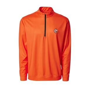WAGGLE Loosey Goosey Quarter Zip Pullover Medium Orange Long Sleeve Golf NWT